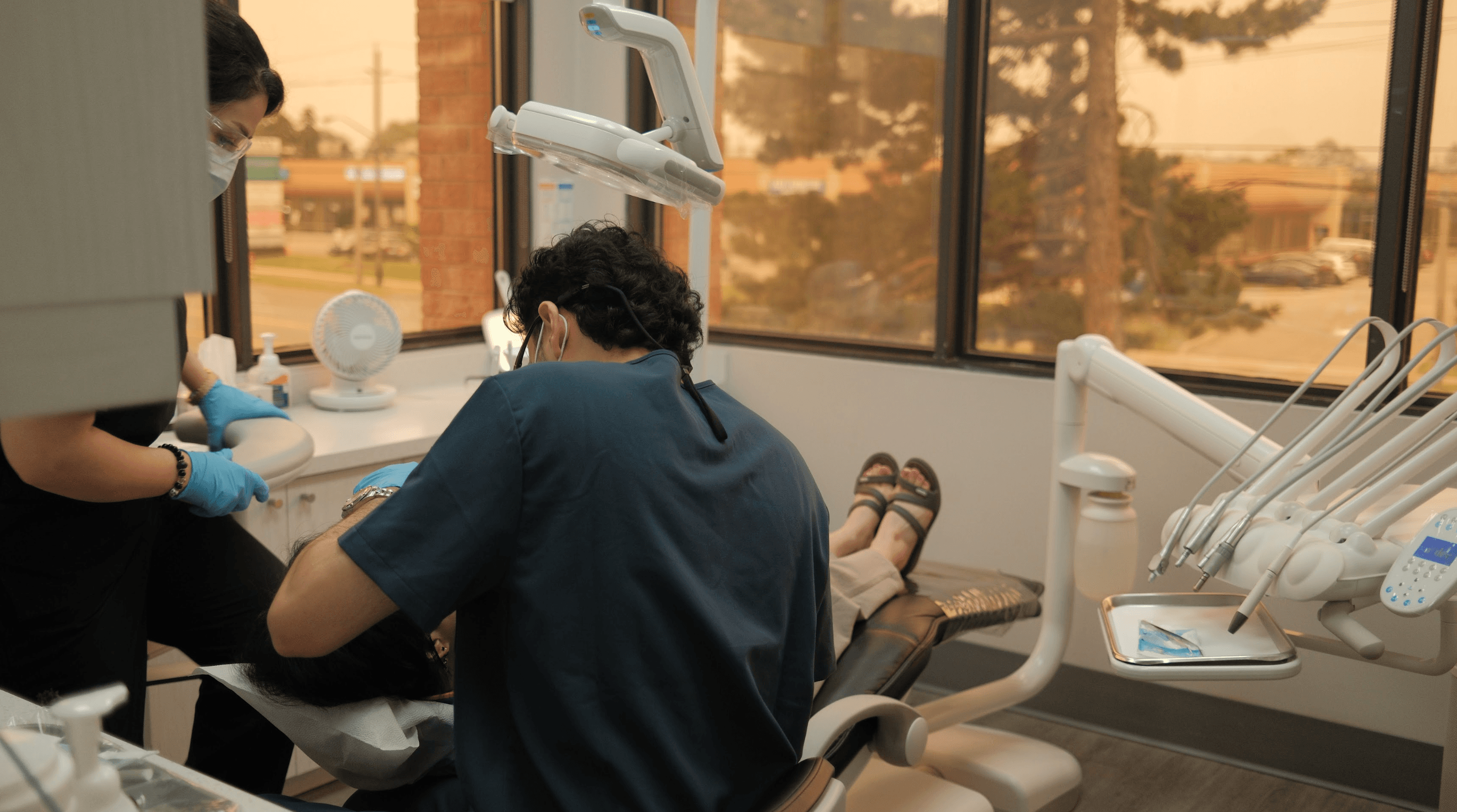 Treatment room with a view